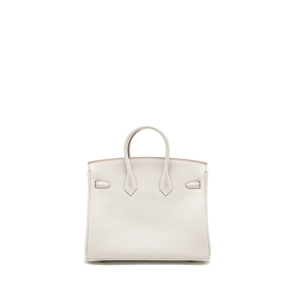 Hermes birkin 25 Togo Gris Pale GHW stamp B