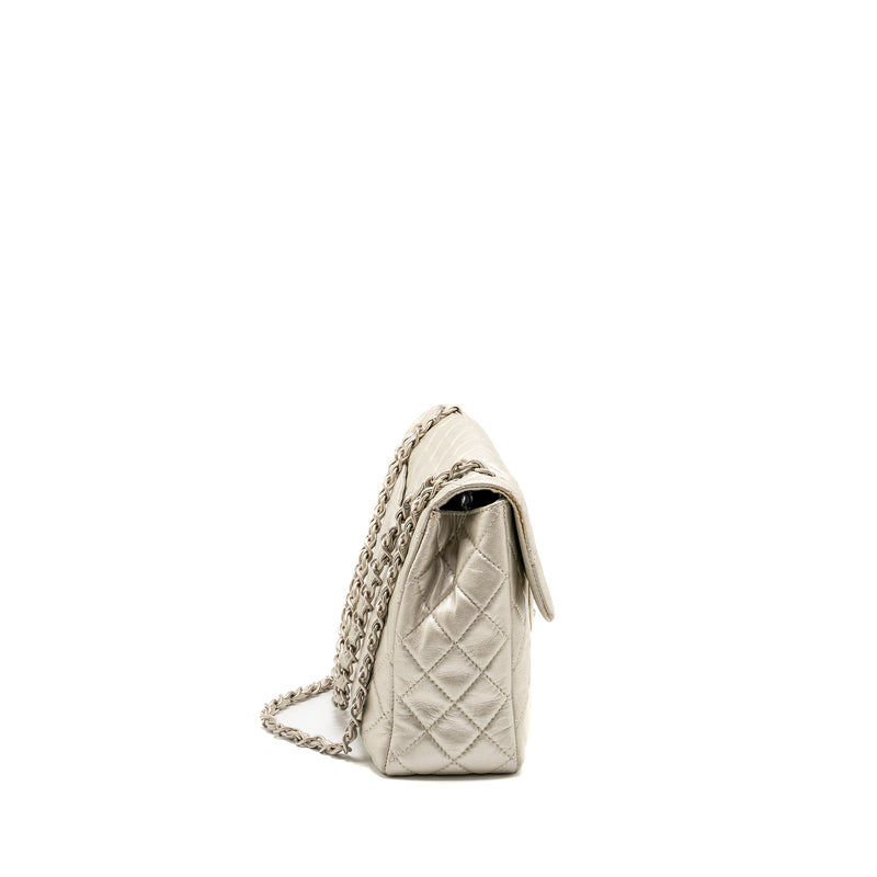 Chanel Classic Quilted Flap Bag Lambskin Metallic Pale Gold SHW