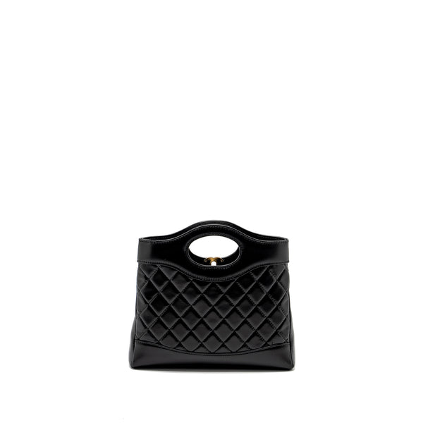 Chanel Mini 31 Bag Shiny Lambskin Black LGHW (Microchip)