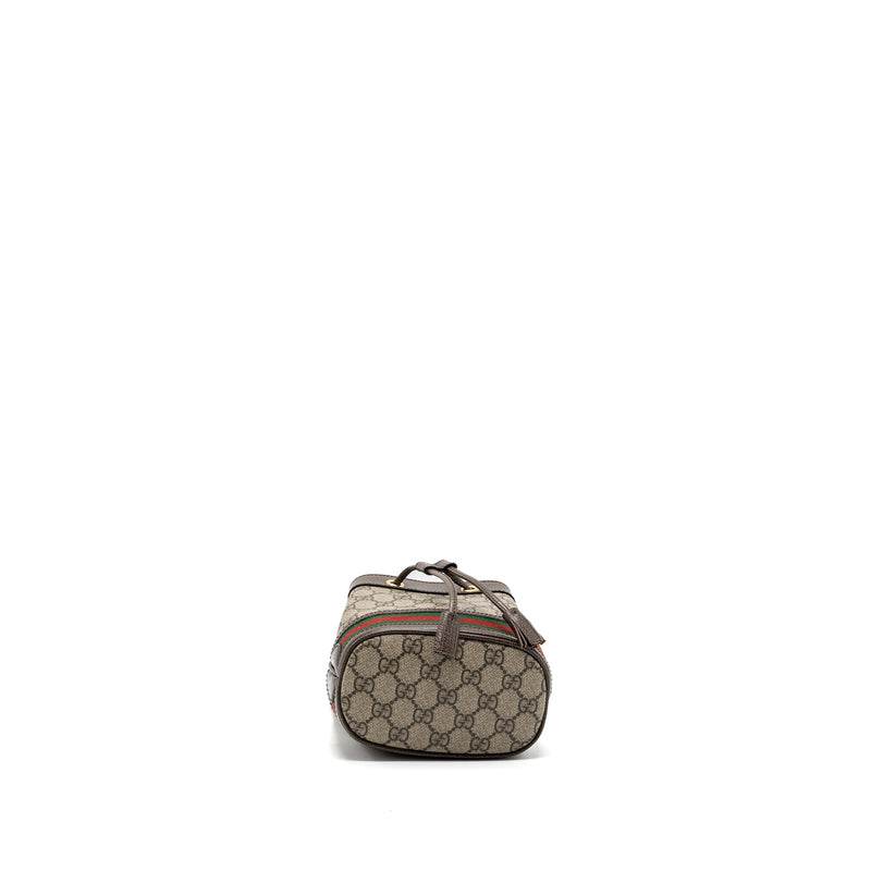 Gucci Ophidia Mini GG Bucket Bag Beige / Ebony GG Supreme Canvas GHW