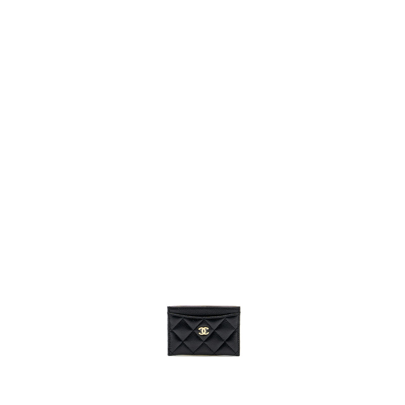 Chanel Classic Card Holder caviar black GHW (microchip)