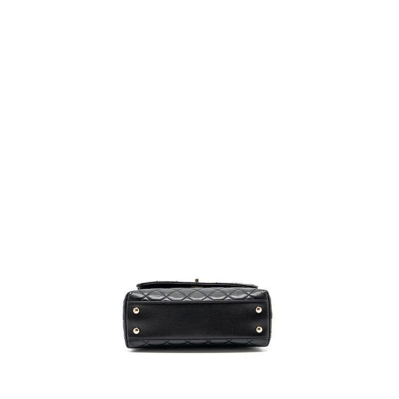 Chanel small coco handle caviar Black LGHW (microchip)