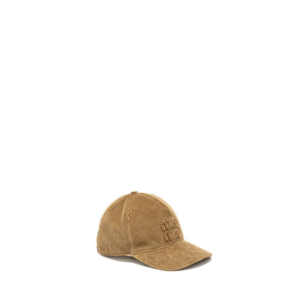 Miu Miu Size L Cinnamon Velvet Baseball Cap