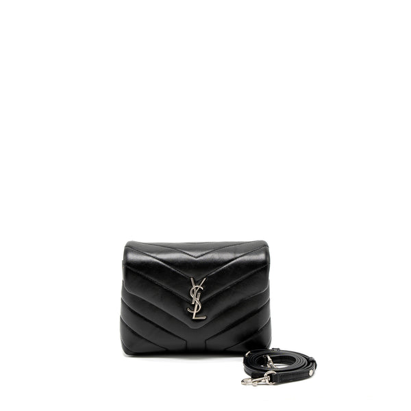 Saint Laurent LouLou Toy Strap Bag Calfskin Black SHW