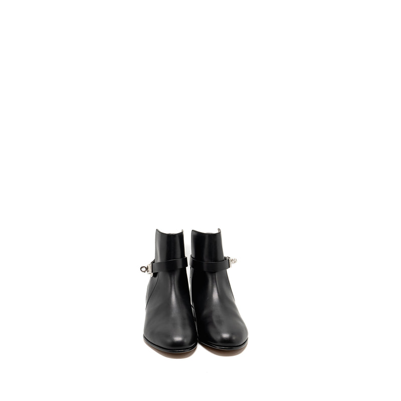 Hermes Size 37 Neo Ankle boots calfskin black SHW