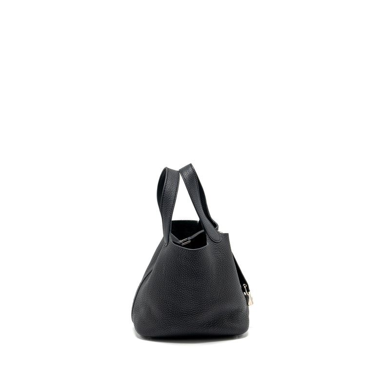 Hermes Picotin 18 Lock bag Clemence black SHW stamp square O