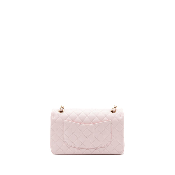 Chanel medium classic double flap bag caviar light pink LGHW (microchip)