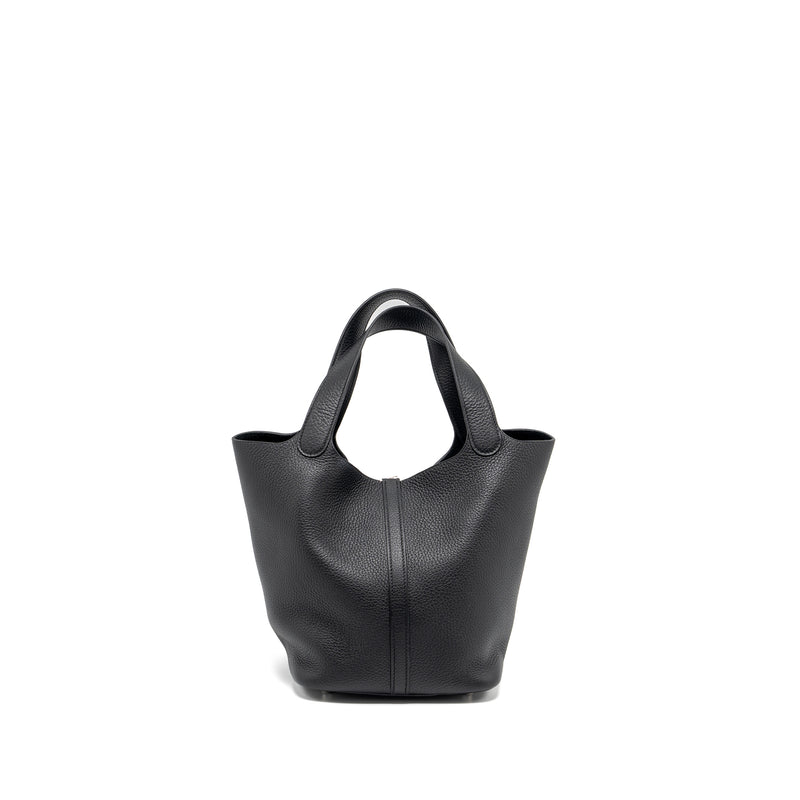 Hermes Picotin 22 Lock Bag Clemence Black SHW Stamp B