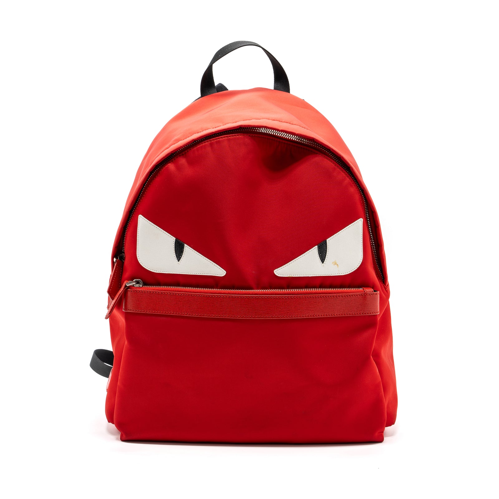 Fendi monster backpack nylon red SHW