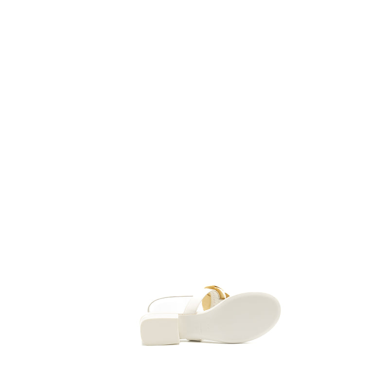Chanel Size 39 Camellia Sandals white