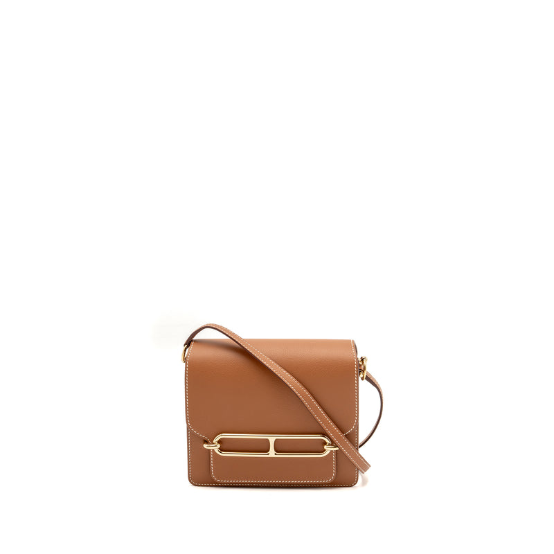 Hermes Mini Roulis Evercolor Gold LGHW Stamp W