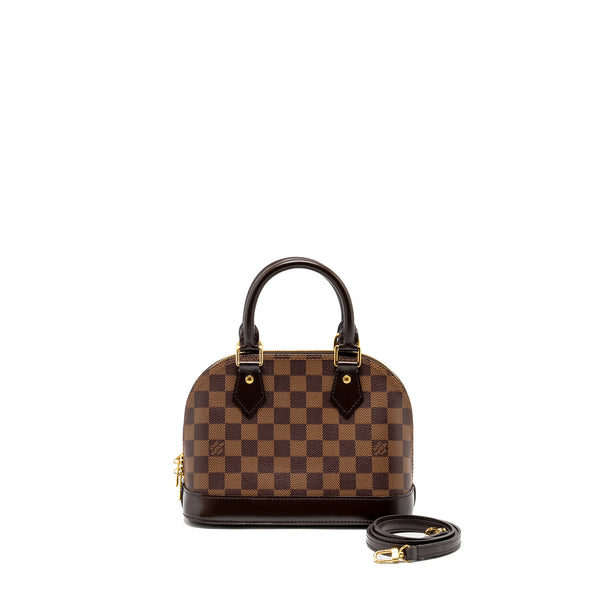 LOUIS VUITTON Alma BB Damier Ebene Canvas GHW