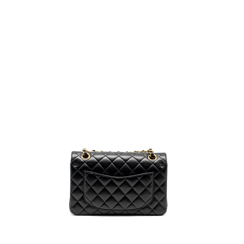 Chanel Small Classic Double Flap Bag Lambskin Black GHW (microchip)