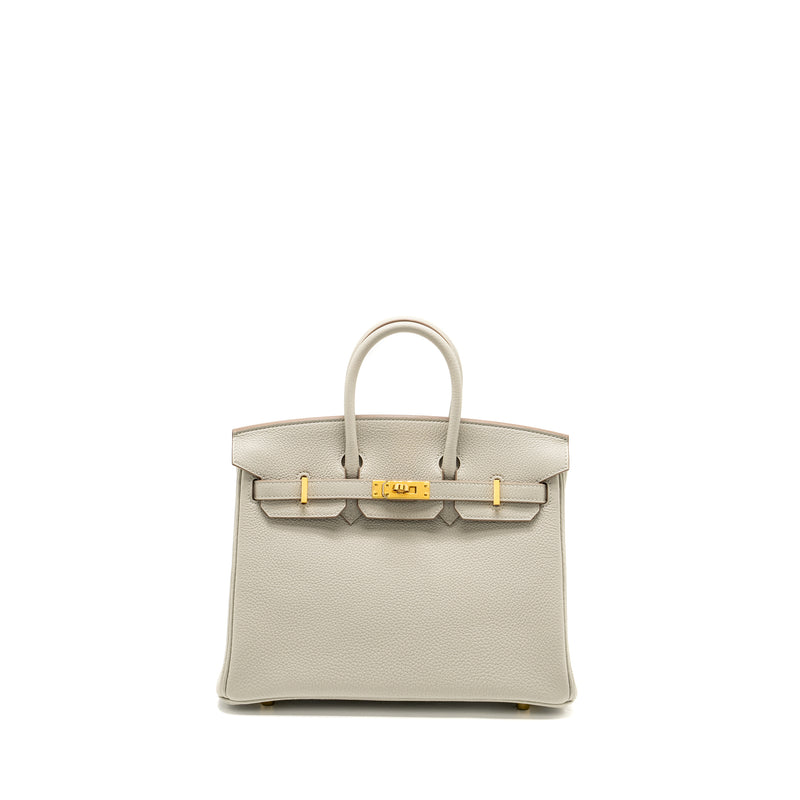 Hermes Birkin 25 Togo Gris Perle GHW Stamp U