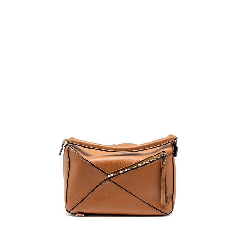 Loewe Medium Puzzle Bag Calfskin Tan SHW