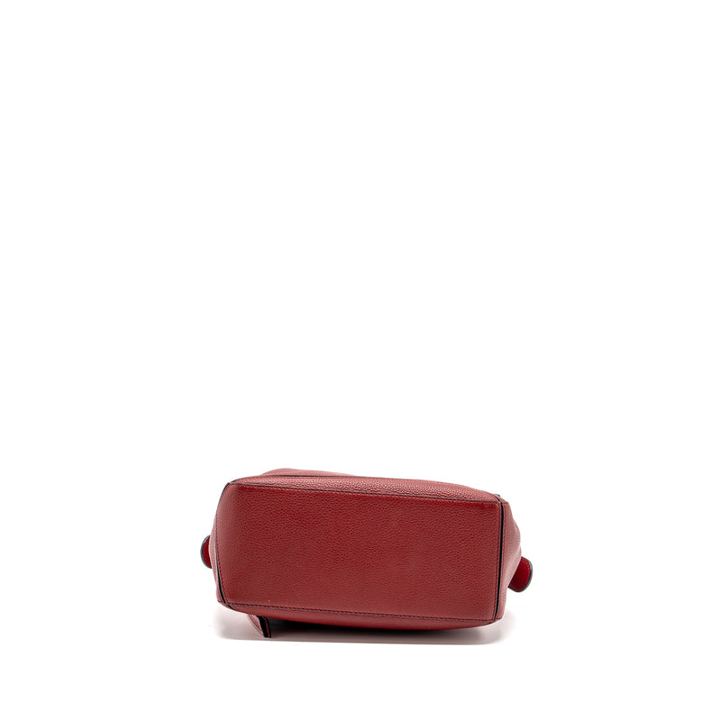 Loewe small puzzle grained calfskin red GHW