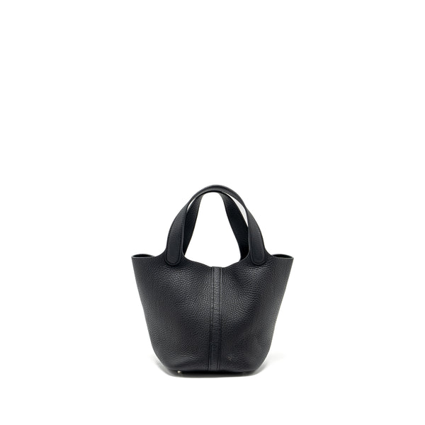 Hermes Picotin 18 Lock bag Clemence black SHW stamp square O