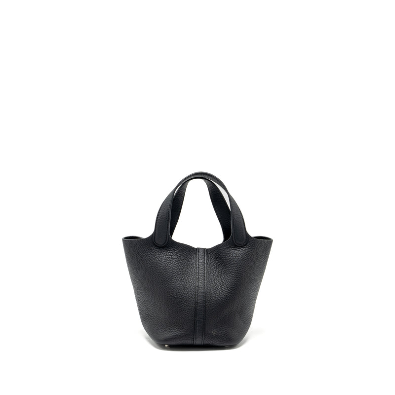 Hermes Picotin 18 Lock bag Clemence black SHW stamp square O