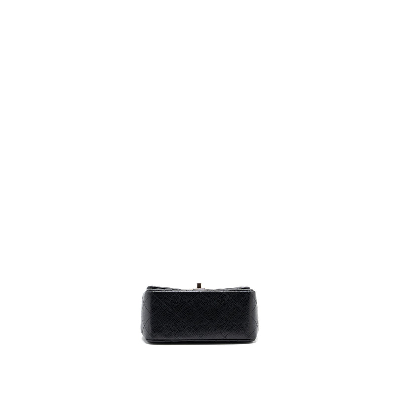 Chanel Classic Mini Square Flap Bag Caviar Black SHW