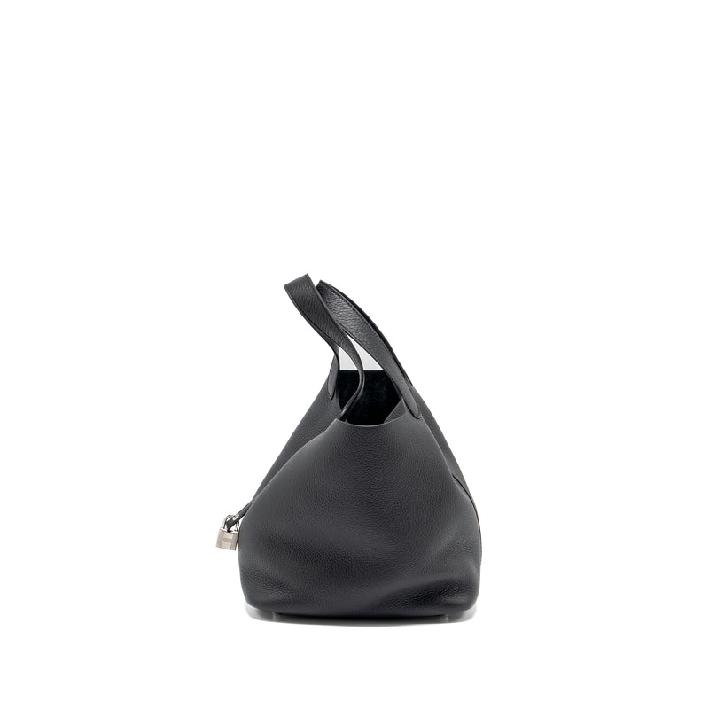 Hermes Picotin 22 Lock Bag Clemence Black SHW Stamp B