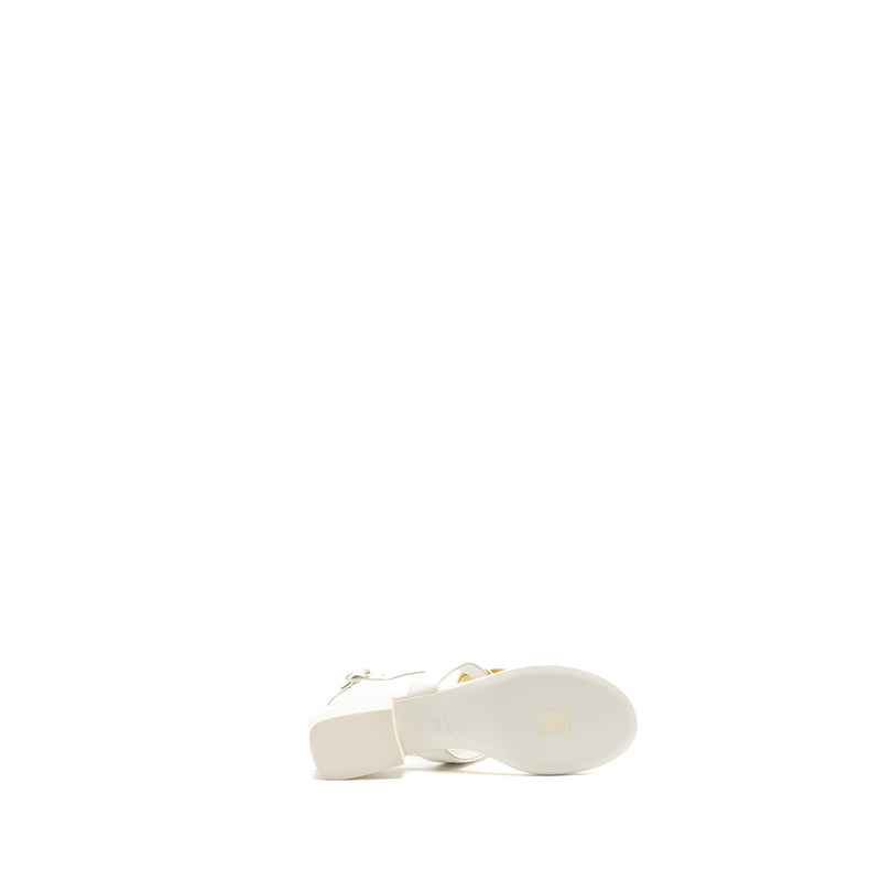 Chanel Size 39 Camellia Sandals white