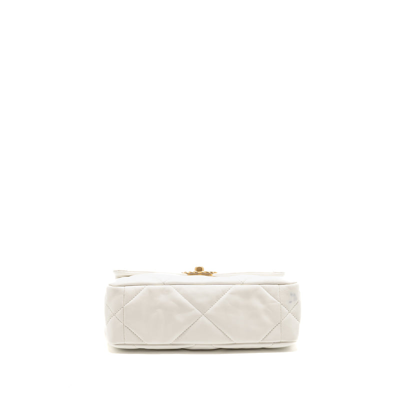 Chanel Small 19 Bag Lambskin White Multicolour Hardware