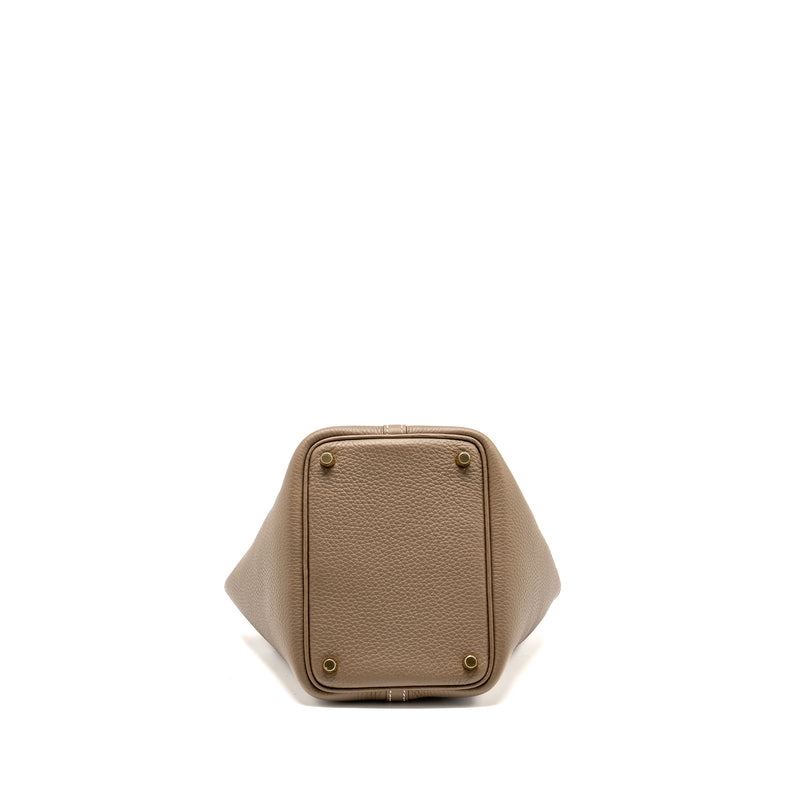 Hermes Picotin 18 Lock Bag Clemence Etoupe GHW Stamp Z