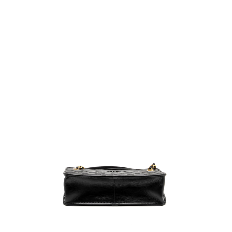 Chanel 23S Clutch Bag With Chain Calfskin Black Brush GHW (microchip)