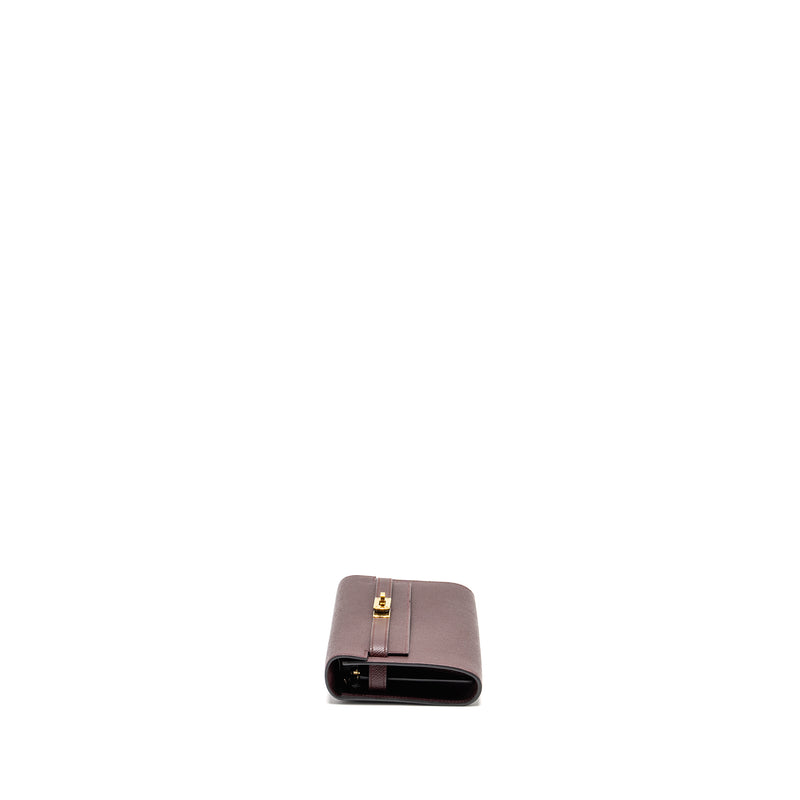 Hermes Kelly To Go Epsom Bordeaux GHW Stamp U