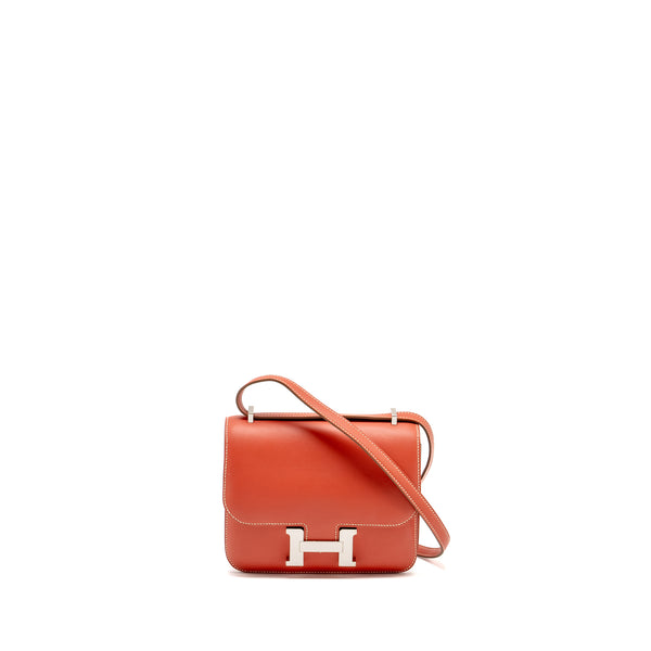 Hermes Mini Constance Swift 9M Sanguine SHW Stamp X