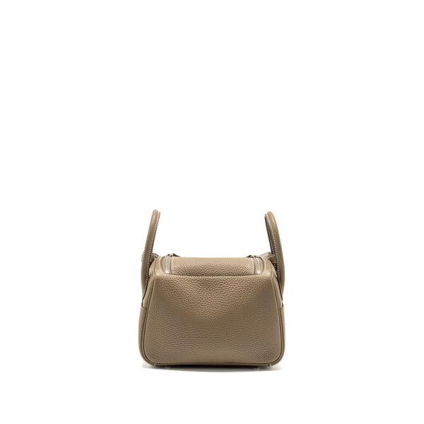 Hermes Mini Lindy Clemence Etoupe SHW Stamp W