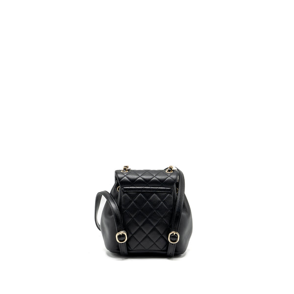Chanel 24P Mini Duma Backpack Calfskin Black LGHW (Microchip)