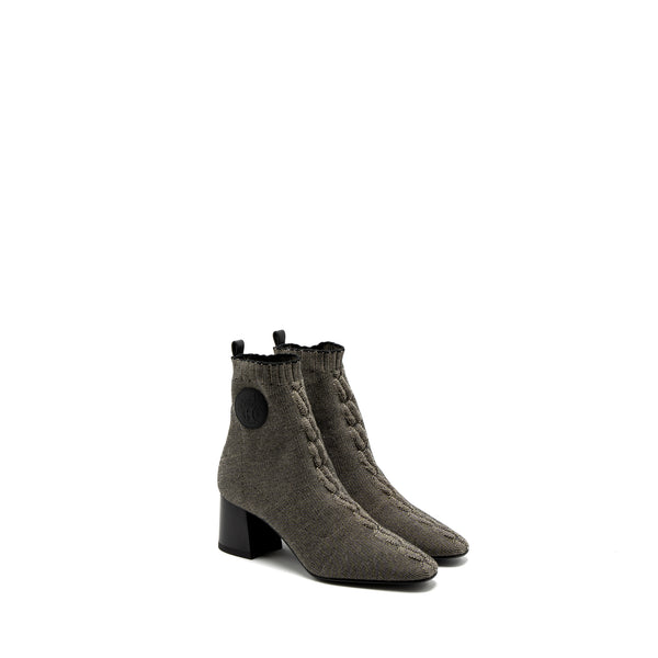 Hermes Size 37.5 Golfer 60 Ankle Boot Calfskin Nocciola/Black