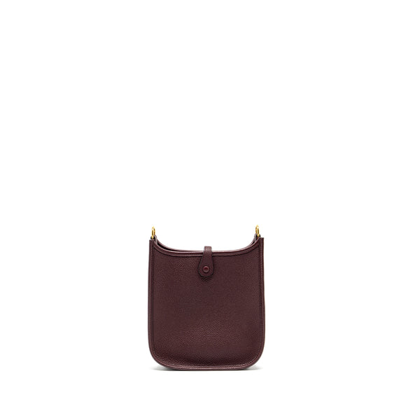 Hermes Mini Evelyne Taurillon Maurice Bordeaux GHW Stamp Z
