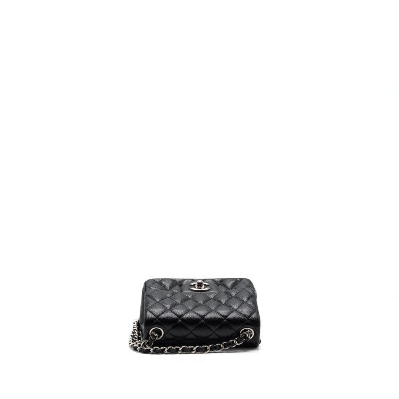 Chanel Classic Mini Square Flap Bag Caviar Black SHW