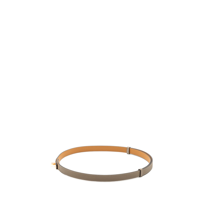 Hermes classic kelly belt epsom etoupe RGHW stamp B