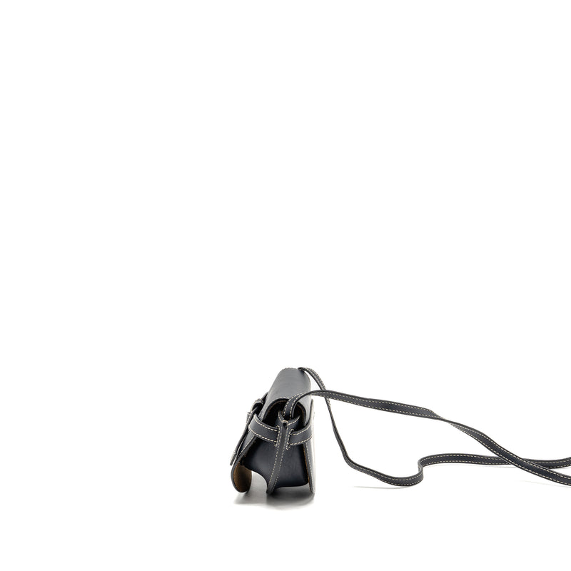 Loewe Mini Gate Bag Calfskin Dark Blue GHW