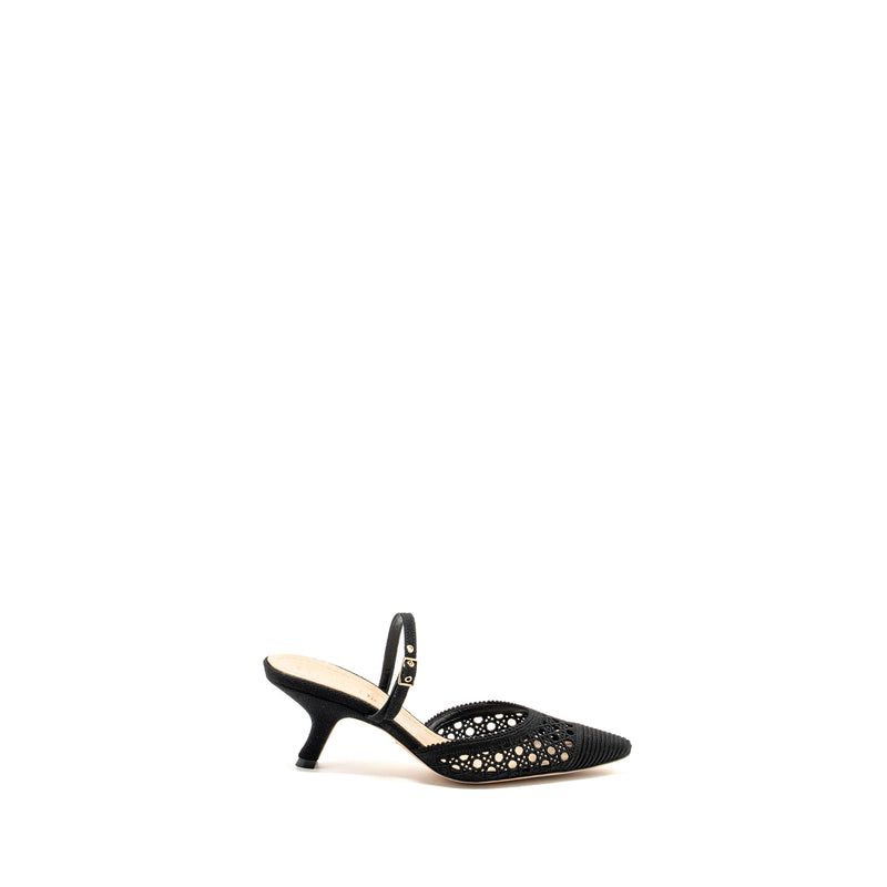 DIOR Size 35.5 Capture Mule Sandals Cannage Black