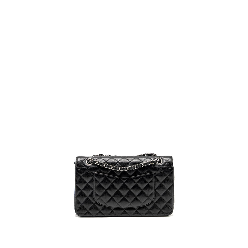 Chanel Medium Classic Double Flap Bag CAVIAR Black SHW (Microchip)