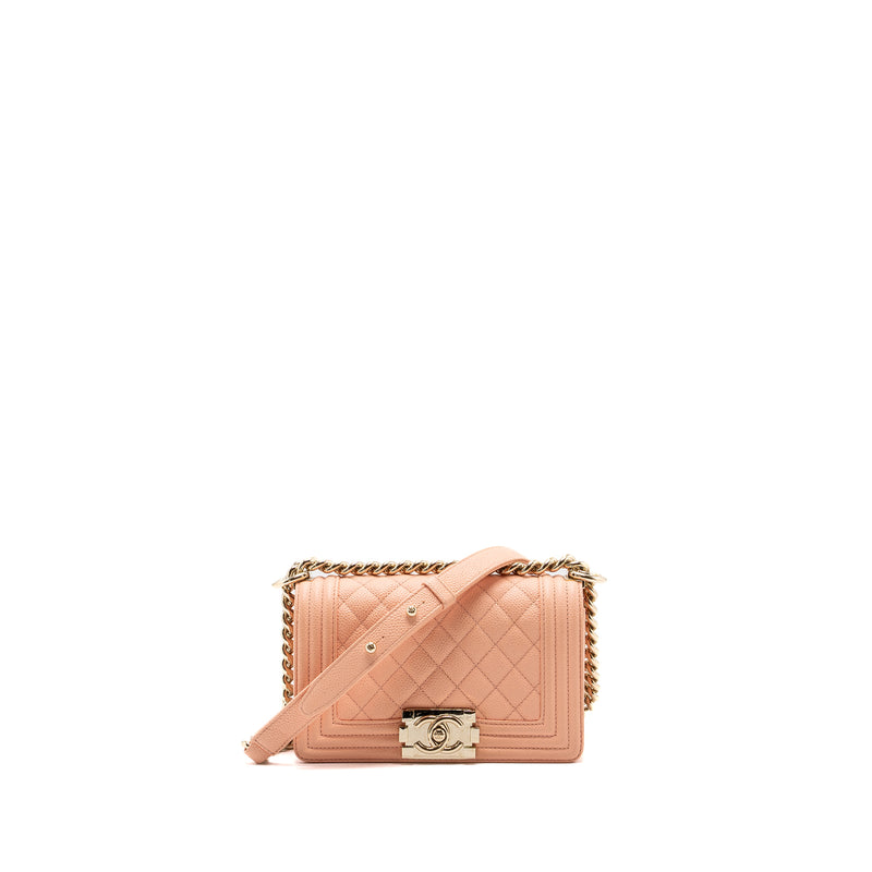 Chanel Small Boy Bag Caviar Light Pink LGHW