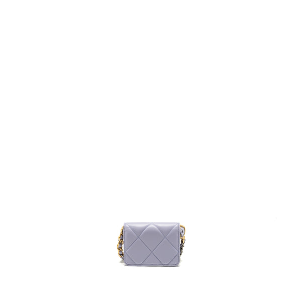 Chanel 19 Mini Belt Bag Lambskin Light Purple Multicolour Hardware