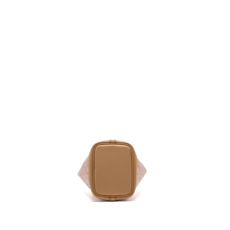 Hermes lucky daisy micro picotin swift chai/rose/blanc SHW stamp U