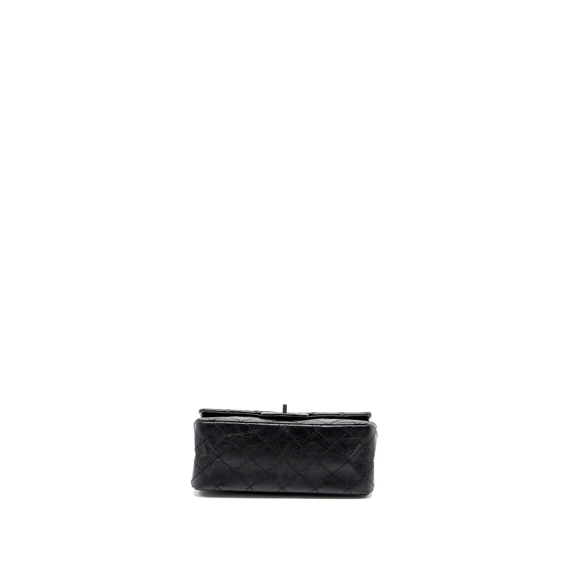 Chanel mini 2.55 Reissue Flap Bag aged calfskin black ruthenium hardware