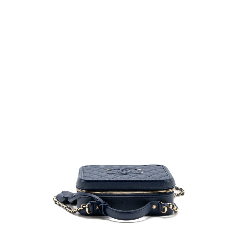 Chanel Filigree camera bag caviar dark blue LGHW