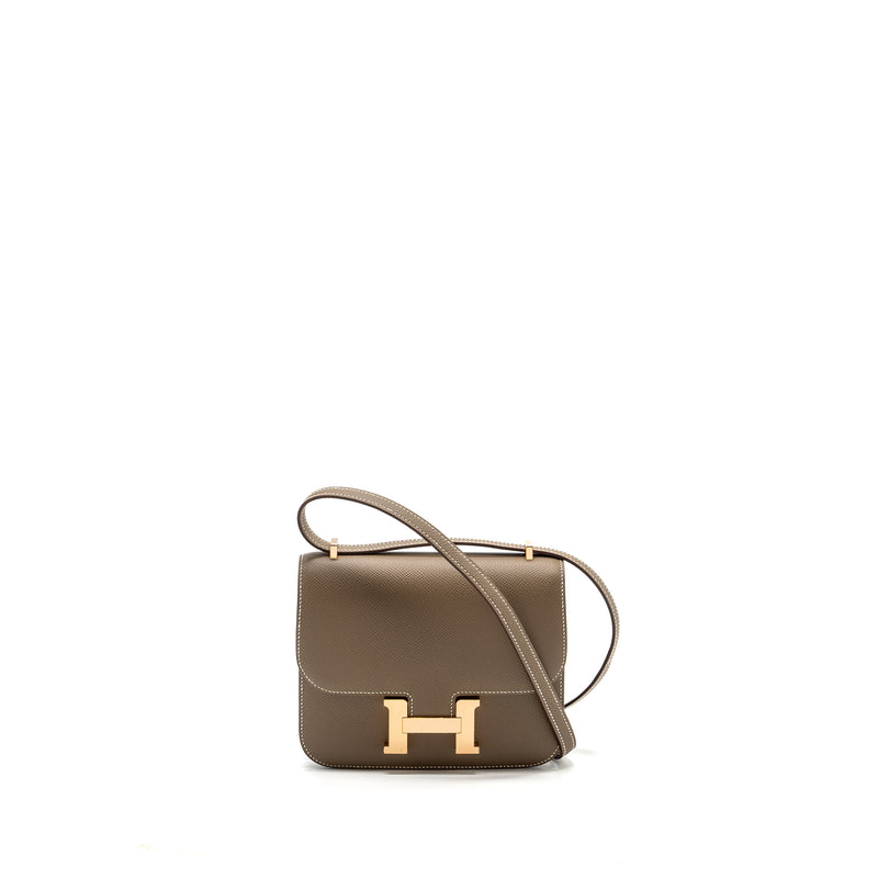 Hermes mini constance epsom etoupe RGHW stamp B