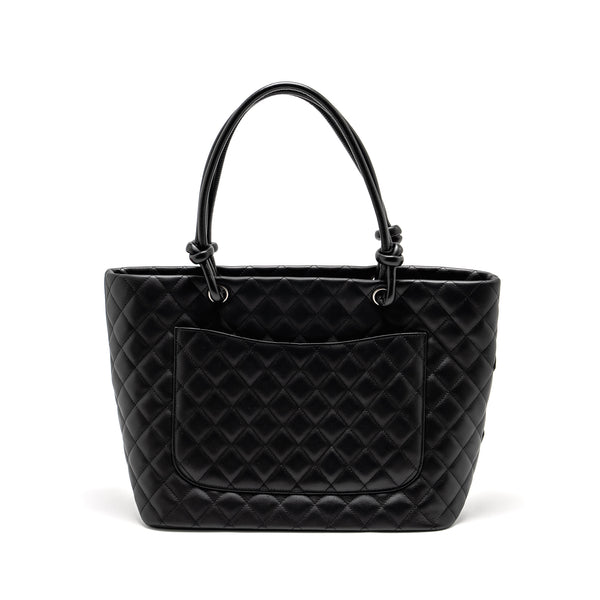 Chanel Cambon Ligne Tote Bag calfskin Black SHW