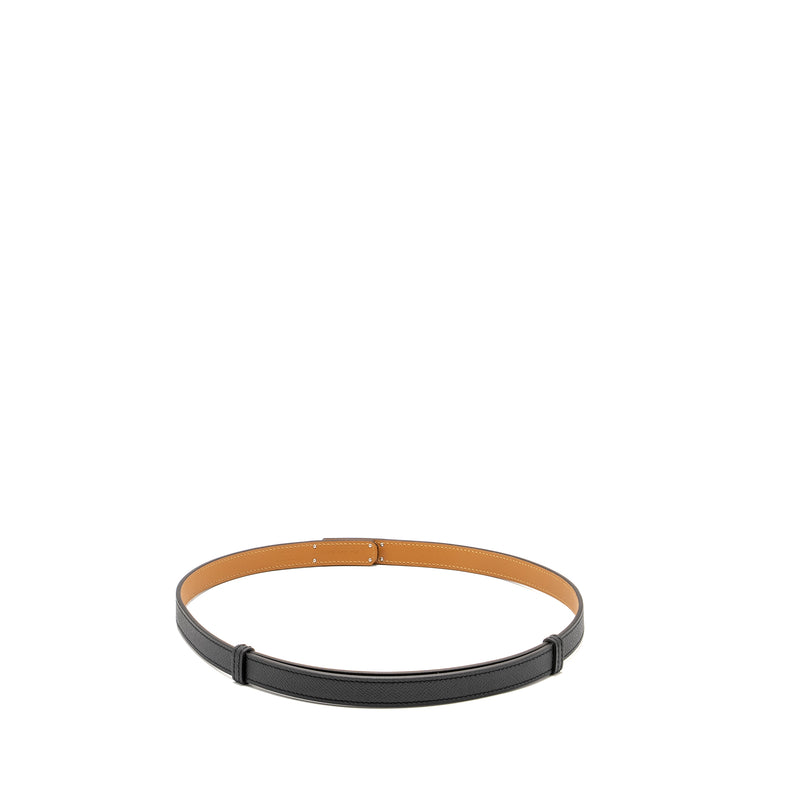 Hermes Kelly 18 Belt Epsom Black SHW Stamp D