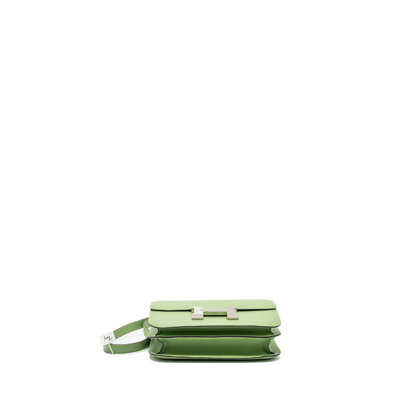 Hermes mini Constance Epsom Vert Criquet SHW stamp Y