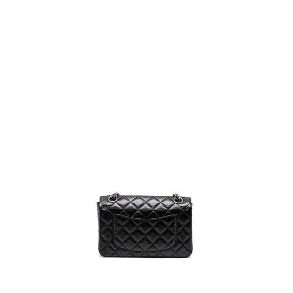 Chanel mini 2.55 Reissue Flap Bag aged calfskin black ruthenium hardware