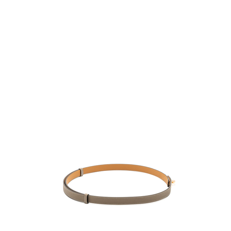 Hermes classic kelly belt epsom etoupe RGHW stamp B